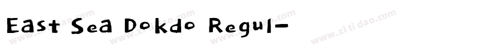 East Sea Dokdo Regul字体转换